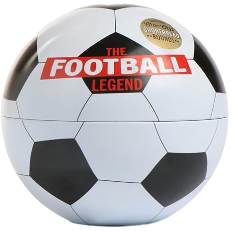 eBoutik - Novelty Sporting Tin With Scottish All Butter Shortbread Biscuits Inside Gift Set - Yummy Father's Day Sports Style For Dad or Grandad (FOOTBALL)
