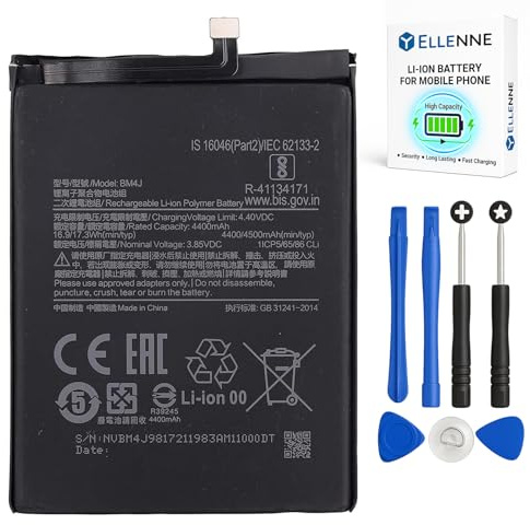 ELLENNE BATTERIA per Xiaomi Redmi Note 8 Pro BM4J 4500mAh con KIT ATTREZZI