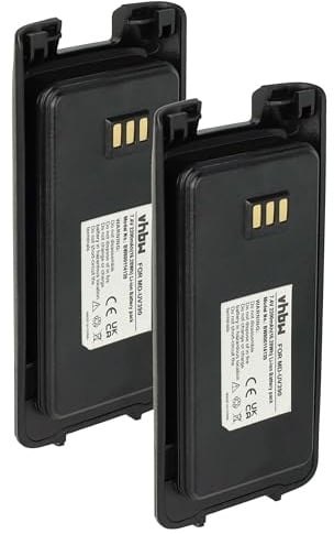 vhbw 2X Akku kompatibel mit Retevis RT8 | RT82, RT81 Funkgerät, Walkie Talkie (2200 mAh, 7,4 V, Li-Ion)
