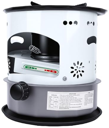 Riuulity Calentador de Queroseno Compacto, Calentamiento Rápido, Portátil, para Tienda de Campaña, Calefacción, Cocina, Aluminio de 5,2 L