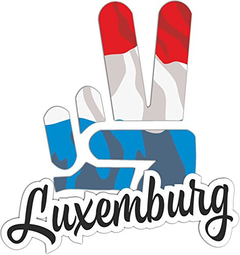 INDIGOS UG - Aufkleber - Autoaufkleber - Sticker - Luxemburg - Victory - Sieg - Heckscheibe, Kofferraum - 10x8cm