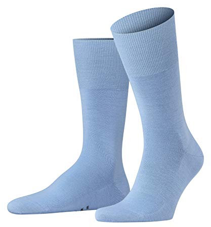 FALKE Herren Socken Airport, Merinowolle Baumwolle, 1 Paar, Blau (Bleue 6543), 45-46 (UK 10-11 Ι US 11-12)