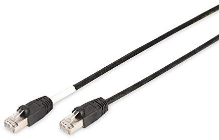 DIGITUS Cable LAN Cat 6 - 10m - Cable de red exterior - S/FTP Blindado - PoE+ y RJ45 - Compatible con Cat 6A - Gris