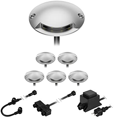ledscom.de LED Boden-Aufbau-Leuchte Bunda, 1-flammig, für außen, befahrbar, warm-weiß, 6er Set