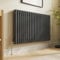 NRG 600x1010 Traditional Colosseum Cast Iron Bathroom Radiator Anthracite 3 Panel