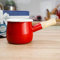 Jmahm - Petite casserole à lait anti-adhésive en émail avec poignée en bois émaillé - Facile à nettoyer - Rouge