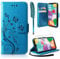 AROYI Lederhülle Samsung Galaxy A41 Hülle + HD Schutzfolie, Samsung Galaxy A41 Flip Wallet Handyhülle PU Leder Tasche Case Kartensteckplätzen Schutzhülle für Samsung Galaxy A41
