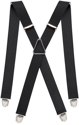 Pierrot Hosenträger Herren Breit und Vintage Premium - Made in Germany/France - Verstärktes Gummiband mit Extra Starken Metall Clips - Verstellbare Länge bis zu 130cm - Garantie auf Lebenszeit