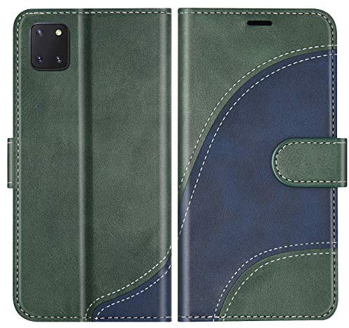 BoxTii Coque pour Galaxy Note 10 Lite/Galaxy A81 / Galaxy M60S, Portefeuille Etui en Cuir PU, Magnétique Protection Housse Coque pour Samsung Galaxy Note 10 Lite/Galaxy A81, Vert