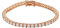 Gold Gala Bracciale Tennis in Argento 925 con Zirconi Taglio Diamante Placcato Oro (Rosé/White, 18)