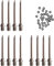 HERZWILD dartspitzen 12 pcs Dart gummiring - stahlspitzen metallspitzen f. steeldart (Full Silver)
