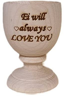 Dreambase Coquetier en bois (œuf Will Always Love You)