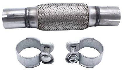 1 set SHLPDFM Flexible Exhaust Pipe 45 x 150/270 mm Clamp-on Flexi Tube Joint Stainless Steel Flexible Tube Repair