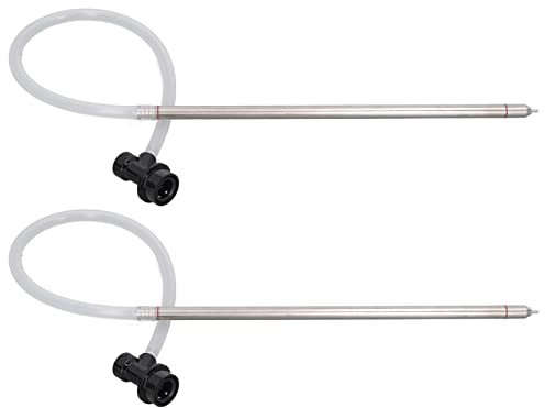 2 Set Flaschenfüller, Bierflaschenfüller, Edelstahl Federbeladener Canning Typ Füllstab mit 3/8 Zoll Absperrventil Schlauch Bürsten und Klemme, Abfüllröhrchen Federbelasteter Füller für Bierbrauen
