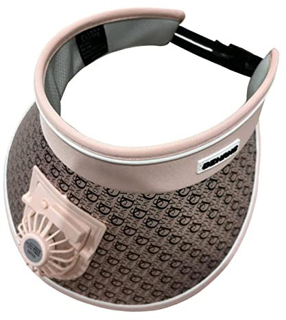 Amagogo Sun Visor Hat with Fan Summer Electric Fan Empty Top Cooling Fan USB Charging for Women Fan Visor Hat for Golf Camping Beach Hiking Travel, pink