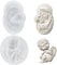 Antike Silikonformen Kuchendeko Ornament Fondant Form Barock-Stil Cherub Mutter Schokoladenform