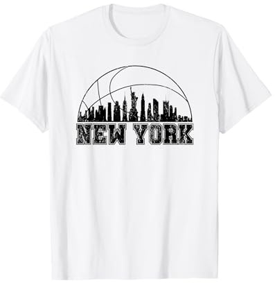 New York City Skyline Basketballliebhaber T-Shirt