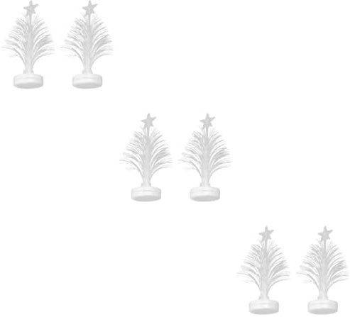 Amosfun 6 Piezas Techo De Estrella De Fibra Optica Luz De Fibra Optica Led Decoración Navideña Luces De Navidad De Fibra Optica Árbol De Navidad Árbol De Fibra