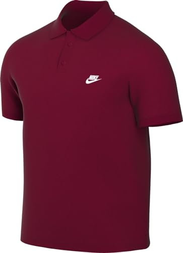 Nike FN3894-677 M NK Club SS Polo Pique Sweatshirt Herren Team RED/White Größe S