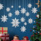 SHJOEE 24 Stück Hängende Schneeflocke Weihnachtsbaumschmuck Set Weihnachten Deko Anhänger 3D Papier Schneeflocken Girlande Deko für Zuhause Weihnachtsfeiertag Party Geburtstag Winter Dekorationen