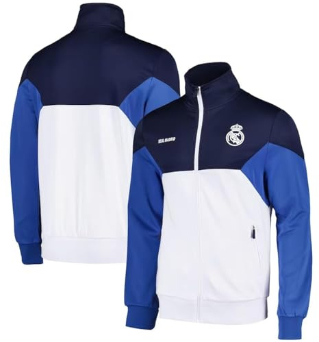 Real Madrid Veste plus ouverte nº11 blanc/bleu Licence - Taille XXL, Blanc/bleu, XXL