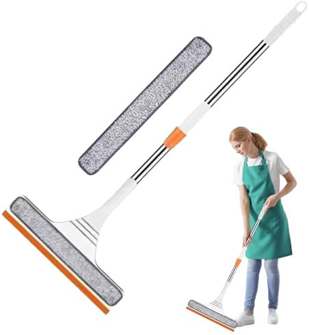 Limpiacristales para la limpieza de vidrio, herramienta de limpieza de cristales - Escobilla de ducha con barra extensible para ventana,Herramienta reutilizable para la limpieza de la ducha y la