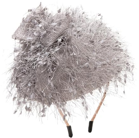 axy Fascinator Haarreif Hut mit Schleife Braut Kopfschmuck - Wunderschön Haarreifen Damen Stirnband Haarschmuck HRHU1 (Grau)