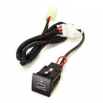 HSENY Passend for VW, passend for Golf 6, passend for Jetta 5 MK5, passend for Scirocco 06–14, Auto-USB-Ladebuchse, PD-Schnellladung, QC3.0, Zigarettenanzünder-Schnittstellen-Adapter-Taste(Type C PD c