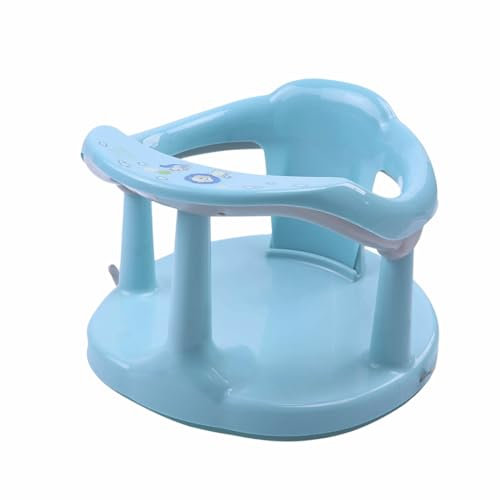 Asiento de Baño para Bebé | Sujeción con Ventosas Antideslizantes | Silla de Baño Ergonómica y Segura para Bebés | Ideal para Bebés Mayores de 6 Meses, (Azul)