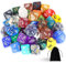 SLAKOZYT Dadi Poliedrici Colorati, 40 Pezzi, D10 10 Facce, Set con Borse Velluto, D&D, RPG, MTG