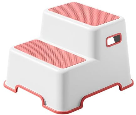 Kinderhocker für das Badezimmer, Kinderhocker zwei Stufen, Tritthocker für Kinder, rutschfest, Töpfchen-Hocker, Kinder-Badehocker für Töpfchen