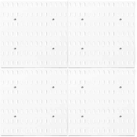 MOCNT Organisateur Mural en Panneau Perforé Panneau Perforé Kit Combinaison | Panneaux Perforés Organisateur Mural Affichage d'ornements Espace Rangement 56x56cm Blanc