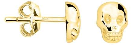 SOFIA MILANI - Damen Ohrringe 925 Silber - vergoldet/golden - Totenkopf Ohrstecker - E2803