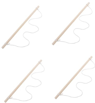 PHENOFICE 4-teilige Holz Fahnenmasten Bannerstangen Für Garten Stabile Aufhängestangen Für Flaggenbanner Mehrzweck Banneraufhänger