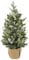 Pre-Lit Mini Christmas Tree 50 Warm White Lights Silver Berries Green Frosted Branches 60cm
