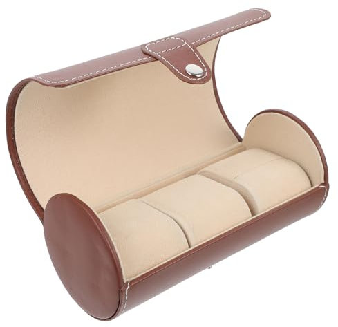 TOGEVAL Uhrenvitrine Aus Pu-leder Für Schmuck Und Uhren Organizer Mit Kissendesign Für Aufbewahrung Und Reisen Schützt Vor Kratzern