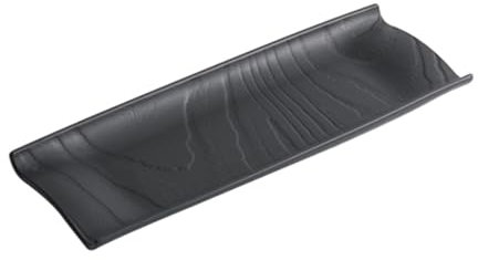 Rechteckiger Keramikteller, Keramikteller Mit Schwarzer Holzmaserung, Dessert-sushi-tablett, Kebab-tablett, Modernes Service-geschirr, Kleine Schüssel, Restaurant-geburtstag(Size:38.5*13*2.5CM)