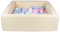 Velinda Piscine à balles carrée avec 200 balles, Cuir écologique, 5 éléments (Couleur de la Piscine/de balles: Cappuccino/Blanc, Transparent, Bleu Clair, Rose Clair, Rose (Pastel), Bleu (Pastel))