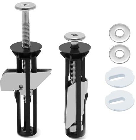 Singphere Heavy Duty Toilet Seat Fastener Bolt Kit - 304 Stainless Steel Toilet Seat Bolts and Fittings, Easy to Install Toilet Seat Fixings for Most Toilets (2 Sets)