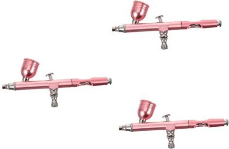 DIYEAH 3 Teiliges Sprüh Drehteller Kuchendekorationszubehör Cupcake Airbrush Set Sprühkabine Cake Pop Stäbchen Essbarer Glitzer Heißluftbürste Kuchenglitzer Airbrush Werkzeug