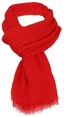 malito - Damen Modeschal aus Viskose - leichter Schal Unifarben - dünnes Halstuch - weich & atmungsaktiv S604 - (Rot)