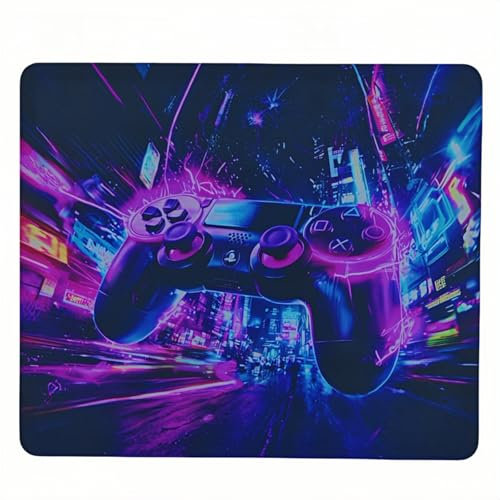HOUHANG Tapis de souris électronique de sport avec surface en verre trempé (35,6 x 30,5 cm) lisse, dos en caoutchouc PU antidérapant, stable, est un tapis de souris vague (25882)
