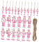HEALEEP 36 Piezas Adornos Navideños de Nutcracker de Madera de Figuras Colgantes de Decoración para Árbol de Navidad Únicos y Diseño