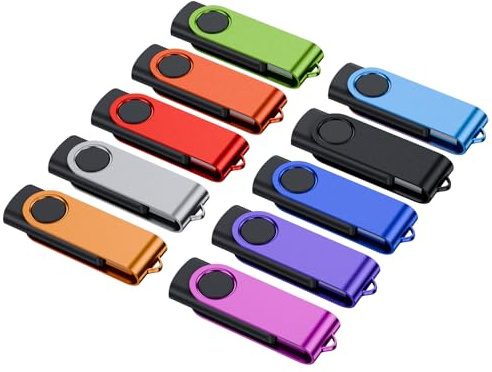 Kepmem 8 GB USB Stick USB 3.0 Memory Stick Mehrfarbig 360° Drehbar Speicherstick Mit LED Licht Flash Drive USB Stück Set Ideal Für Studenten zum Speichern und Übertragen Von Daten