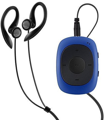 AGPTEK G02 Mini-Clip Reproductor de MP3 8 GB de Capacidad con Radio FM(una Funda Silicona Incluido), Azul