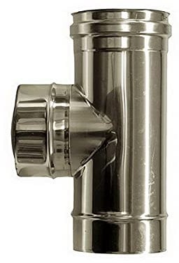 Raccordo T 90 canna fumaria DN 160 tubo acciaio inox 316