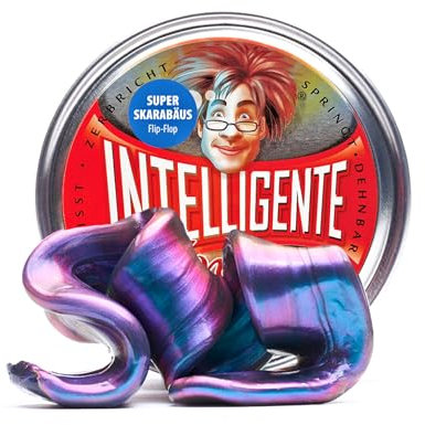 Intelligente Knete - Das Original! Super-Skarabäus mit Flip-Flop-Effekt - Kinderknete und Therapieknete in einem - Besser als jeder Stressball! Für Kinder und Erwachsene (Standard-Dose, 80g)