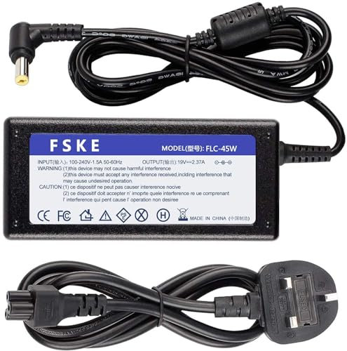 FSKE 45W 19V 2.37A Laptop Charger for Acer Aspire 1 3 5 ES1 E1 E5 E15 E17 ES1 E5 E1 V5 V3 S3 R3 E15 5750 5920 Chromebook Power Supply Notebook AC Adapter,5.5 * 1.7mm (not fit for 3.0 * 1.1mm)