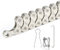 TAGVO 10 Speed Chain Plating Silver 116 Link with Quick Chain Chain Link Power Lock Chain Hook, Silver
