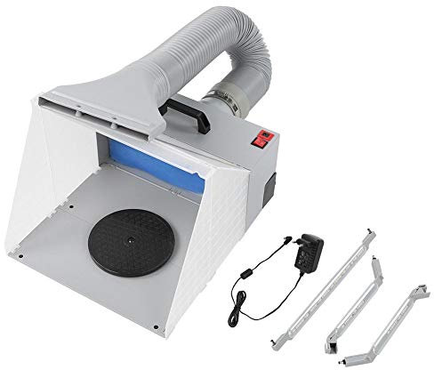 Estink Cabina de Pintura, Filtro de Extractor de Cabina de pulverización de artesanía Kit de Cabina de Aerosol aerógrafo Filtro (Enchufe de la UE 100-240V)